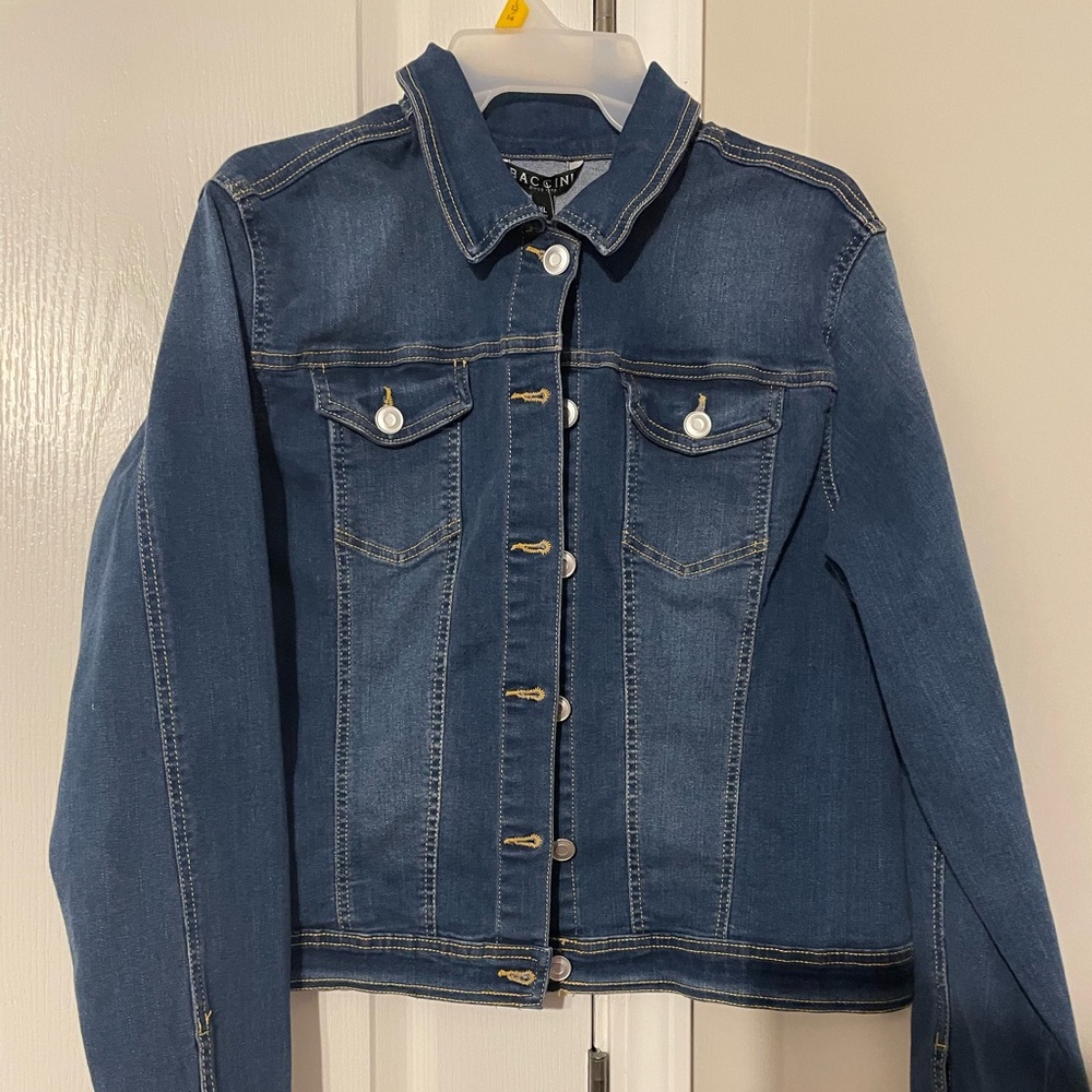 Denim blue Jean jacket. Brand New. Never worn. With tags.